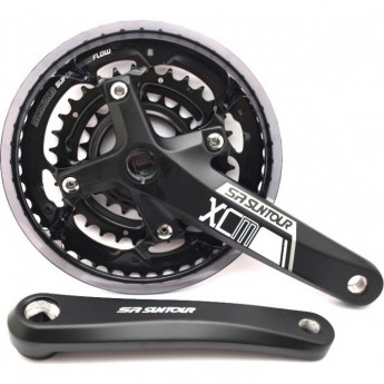 Шатуны SUNTOUR CW18-XCM-AX-D-38-24 BB PB, 38Т/24Тзвёзды стальные, 175мм, 9 скор, чёрные